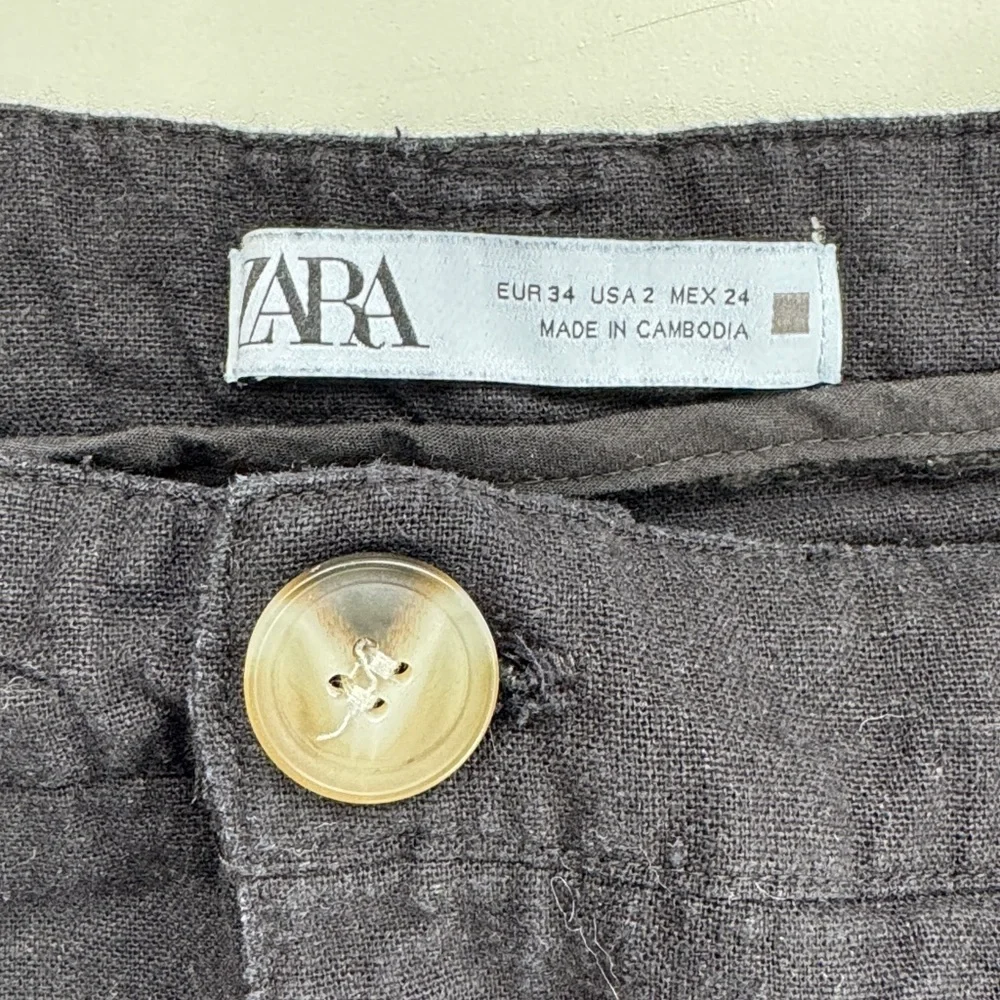 Zara Linen Blend Pants Size 2